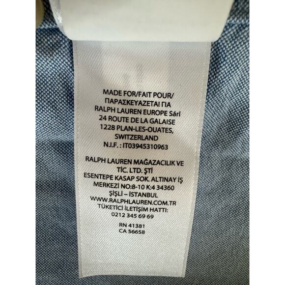 Polo‎ Ralph Lauren P-Wing 1992 Stadium Chambray Graphic Shirt XL - Picture 12 of 14